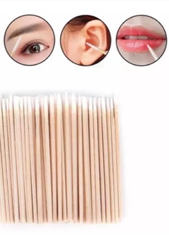 MICROHISOPO MADERA CON PUNTA DE ALGODON (PACK X 100 UNIDADES)
