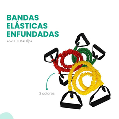 BANDA ELASTICA CON 2 AGARRES ENFUNDADA "RESISTENCIA BAJA"