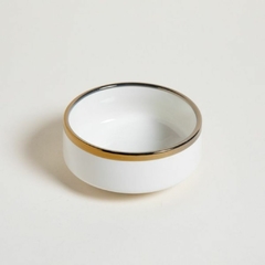 BOWL PORCELANA BORDE DORADO