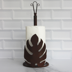 PORTA ROLLO DE COCINA HOJA MONSTERA