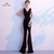 Elegante vestido de festa sereia longo plissado - loja online