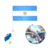 Bandera con Brazo para el auto 20x30