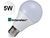 Lámpara Led Interelec 5w = 40w Foco A60 Bulbo E27 Luz Cálida