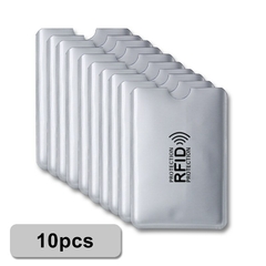 Suporte de cartão anti-rfid nfc bloqueio leitor bloqueio id suporte de cartão de banco proteção caixa de metal caixa de cartão de crédito alumínio f051 na internet
