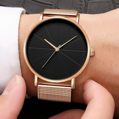Imagem do 2022 relógios de moda masculina minimalista simples masculinos negócios ultra finos cinto de malha de aço inoxidável relógio de quartzo relogio masculino