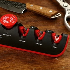 Afiador de faca WAK 5 em 1 ângulo ajustável preto vermelho máquina de moer cozinha faca profissional tesoura ferramentas de afiar na internet