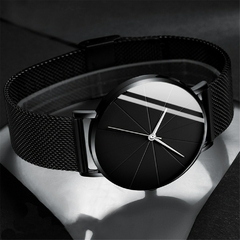 2022 relógios de moda masculina minimalista simples masculinos negócios ultra finos cinto de malha de aço inoxidável relógio de quartzo relogio masculino - Tudo de montão