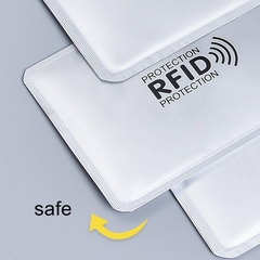 Suporte de cartão anti-rfid nfc bloqueio leitor bloqueio id suporte de cartão de banco proteção caixa de metal caixa de cartão de crédito alumínio f051 na internet