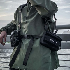Imagem do Streetwear Punk Chest Rig Bag Para Unissex Hip-Hop Tactical Chest Bags Funcionalidade Colete Fanny Pack Mulher Bolso para Telefone Carteira