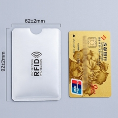 Suporte de cartão anti-rfid nfc bloqueio leitor bloqueio id suporte de cartão de banco proteção caixa de metal caixa de cartão de crédito alumínio f051 - loja online