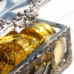 Caixa de armazenamento de tesouros pirata transparente vintage berloque para joias de cristal gemas porta-joias organizador brincos de orelha - comprar online