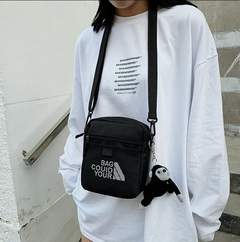 Bolsa feminina de lona sling mini bolsa crossbody fashion sólida pequena bolsa mensageiro no peito bolsa casual para telefone carteira carteira - Tudo de montão