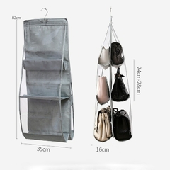 Saco de armazenamento transparente para guarda-roupa, organizador de porta, organizador de parede, saco de sapatos diversos, com bolsa de cabide na internet