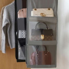 Saco de armazenamento transparente para guarda-roupa, organizador de porta, organizador de parede, saco de sapatos diversos, com bolsa de cabide - comprar online