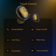 Fone De Ouvido Bluetooth 5.0 Sem Fio - Duplo Estéreo Com Redução De Ruído - loja online