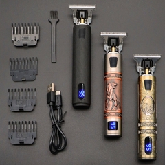 Imagem do 2022 T9 0mm Máquina de corte de cabelo profissional elétrica recarregável masculina barbeador aparador de barba barbeiro máquina de corte de cabelo
