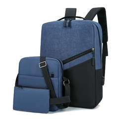 Mochila casual de negócios à prova d'água de grande capacidade masculina mochilas para laptop Oxford preto sólido mochila escolar mochila de estudante - comprar online