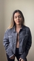 Jaqueta Jeans feminina preta com elastano