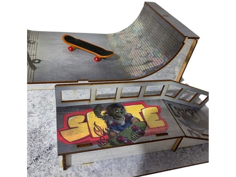 Pista Rampa Vertical Skate Dedo Profissional Fingerboard Sk8 no