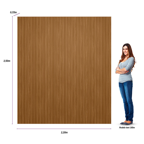 Painel ripado em MDF altura 2,50 escolha o seu comprimento