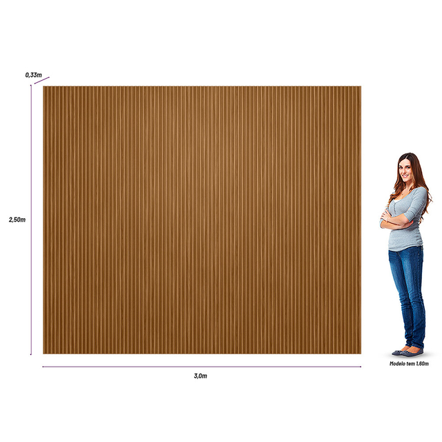 Painel ripado em MDF altura 2,50 escolha o seu comprimento