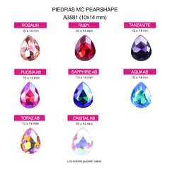 Piedras M.C. Pearshape 10x14mm - Palais Du Bijou