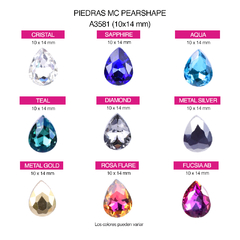Piedras M.C. Pearshape 10x14mm - comprar online