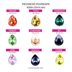 Piedras M.C. Pearshape 10x14mm en internet