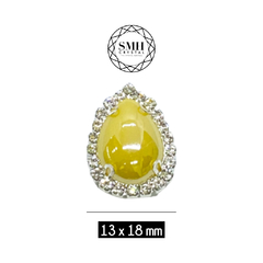 Piedras Engarzadas Fantasia Lagrima Ceramica 13x18mm