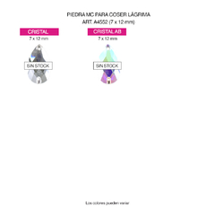 Pidras MC Bordar Pearshape 7x12mm - comprar online