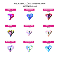 Piedras M.C. Corazon 8x9mm - comprar online