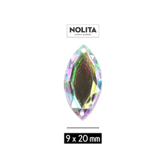 Piedras para bordar Nolita Colores AB Navette 9x20mm Bolsa por 1000 Unid
