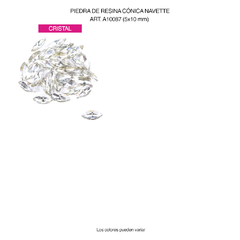 Piedras Resina conicas NAVETTE 5x10mm Bolsa por 144 Unid en internet