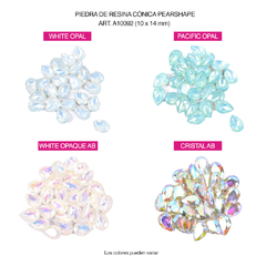 Piedras Resina conicas Lagrima 10x14mm Bolsa por 144 Unid - tienda online