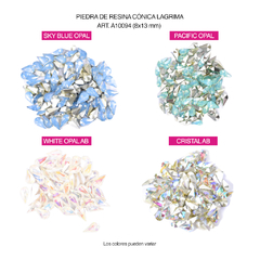 Piedras Resina conicas Lagrima 8x13mm Bolsa por 144 Unid - comprar online