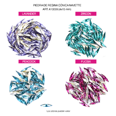 Piedras Resina conicas NAVETTE 4x15mm Bolsa por 144 Unid - comprar online