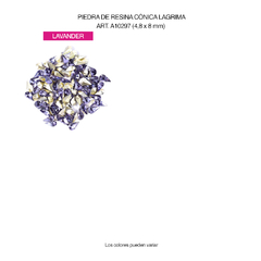Piedras Resina conicas Lagrima 4,8x8mm Bolsa por 144 Unid - Palais Du Bijou