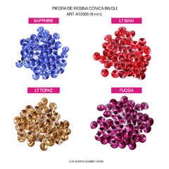 Piedras Resina conicas RIVOLI 6mm Bolsa por 144 Unid - Palais Du Bijou