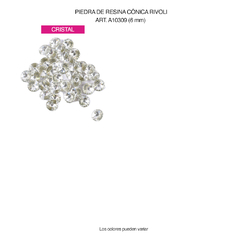 Piedras Resina conicas RIVOLI 6mm Bolsa por 144 Unid - tienda online