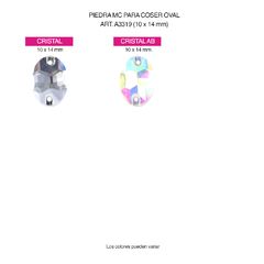Pidras MC Bordar Oval 10x14mm - comprar online