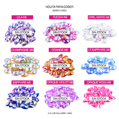 Piedras para bordar Nolita Colores AB Lágrima 14x24mm Bolsa por 200 Unid en internet
