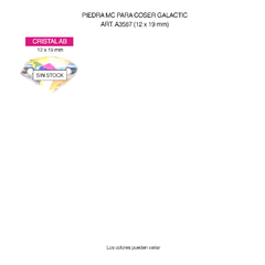 Pidras MC Bordar Galactic 12x19mm - comprar online