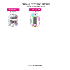 Pidras MC Bordar Octagon 18x25mm - comprar online