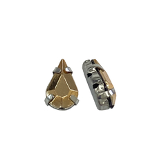 Piedras Engarzadas Metalizadas Lágrima 8x13mm por 144 unid