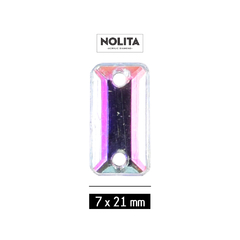 Piedras para bordar Nolita Colores AB Baguette 7x21mm Bolsa por 500 Unid