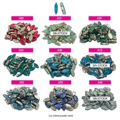Piedras Engarzadas resina Redondo 4x15mm Colores OPALINOS en internet