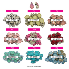 Piedras Engarzadas resina Lagrima 6x10mm Colores OPALINOS - tienda online