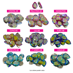 Piedras Engarzadas resina Lagrima 18x25mm Colores AB - comprar online