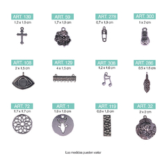 Dijes de Fundición Plateado - tienda online