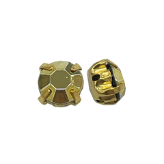 Piedras Engarzadas Metalizadas Redondas 8mm por 144 unid